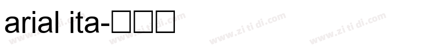 arial ita字体转换